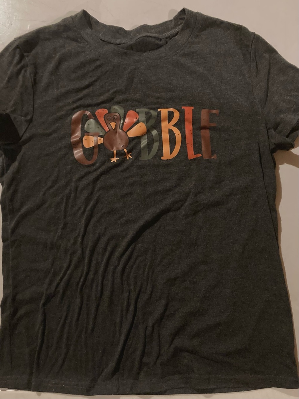 Women’s “Gobble” Turkey Graphic Fall Colors TShirt